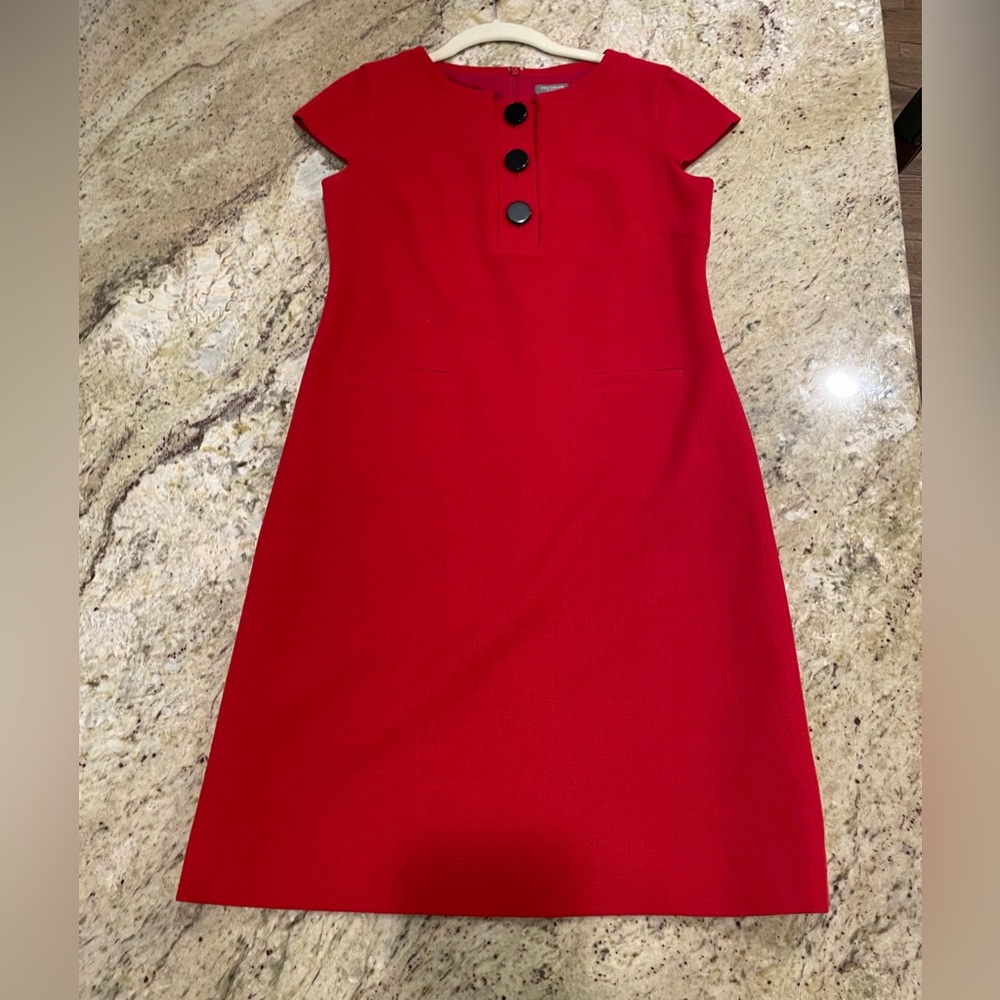Ann Taylor Red Dress Size 2P